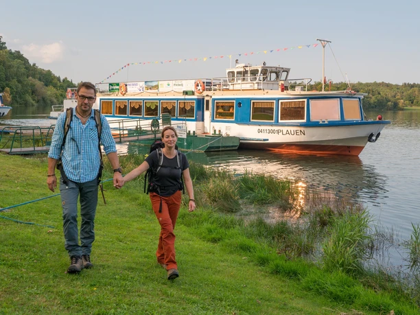 Wandern an der Talsperre Pöhl