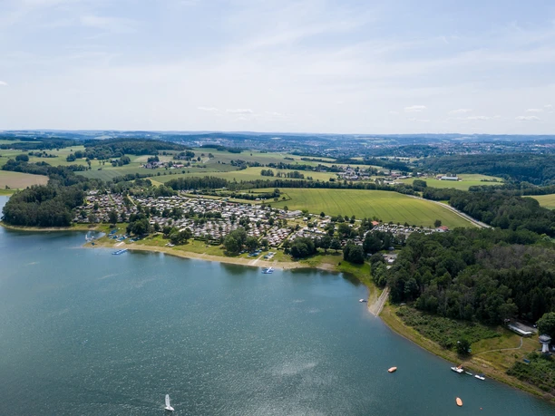 Blick auf den Campingplatz Gunzenberg
