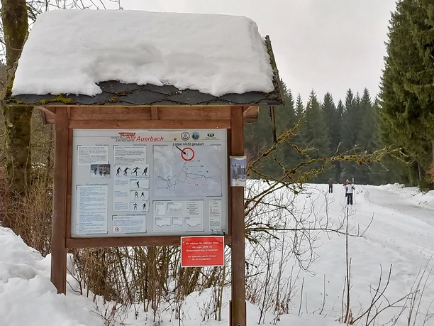 Einstieg Vogtlandseeloipe Waldpark Geünheide