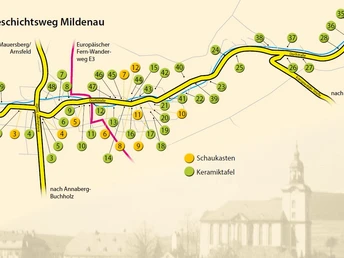 Karte zum Geschichtsweg
