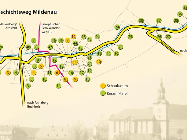Karte zum Geschichtsweg