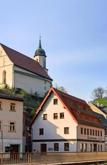Bergkirche Tharandt vom Rathaus aus gesehen