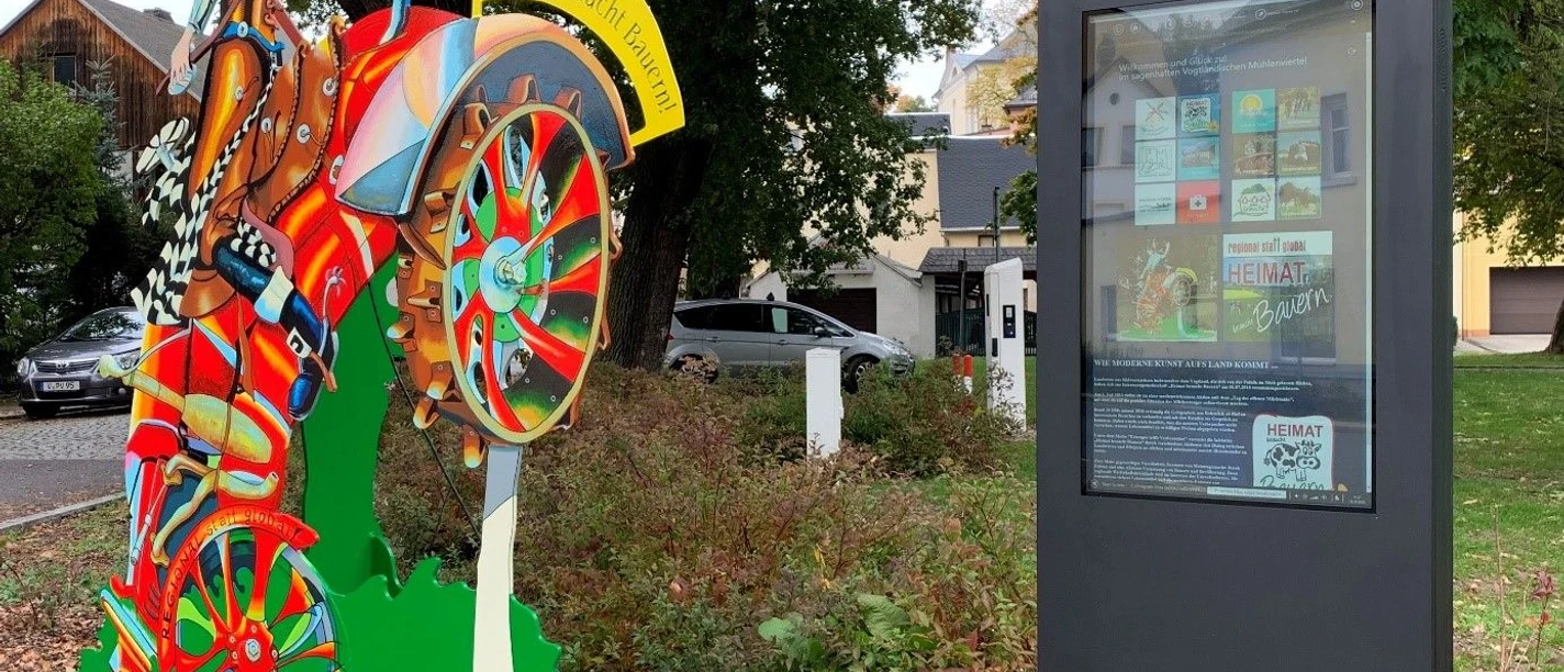 Infoterminal am Denkmal