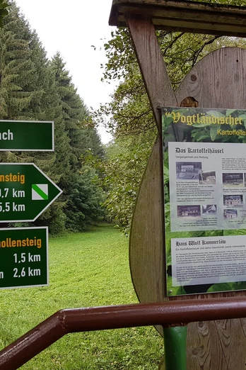 Wanderwege und Infotafeln am Würschnitzbach