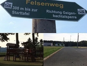 Parkplatz und Start für Felsenweg 3a und 3b