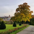 Ölberggarten im Herbst mit Blick auf Görlitz