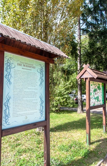 Startpunkt Sagenpfad am Parkplatz Masseneibad