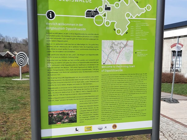 Bergbaulehrpfad Dippoldiswalde, Infotafel im Polypark
