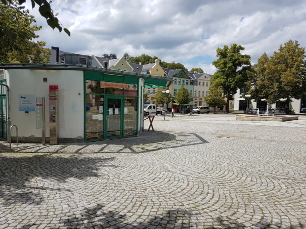 Ansicht des Neumarkts der Stadt Auerbach/Vogtland