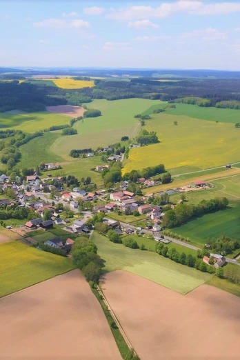 Blick über die liebliche Landschaft des Vogtländischen Mühlenviertels
