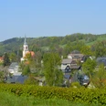 Blick zur Kirche in Wehrsdorf