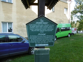 Schild Kirschteig Wehrsdorf-Lipova