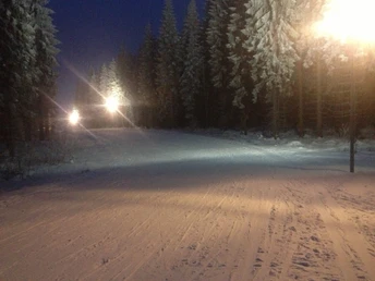 Loipe bei Nacht