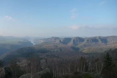 Kipphornaussicht zu den Schrammsteinen