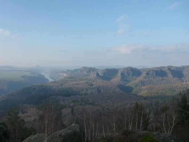 Kipphornaussicht zu den Schrammsteinen