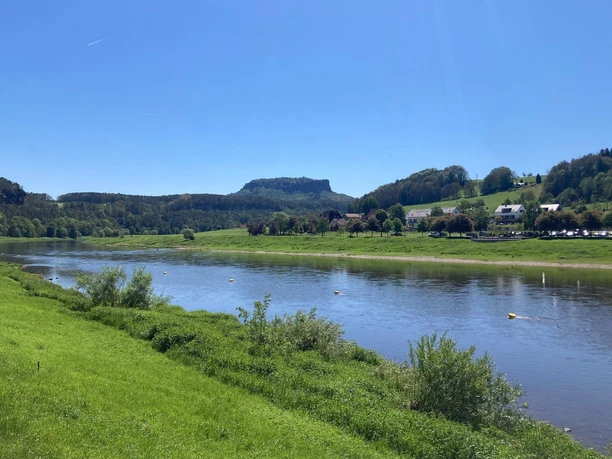 Blick vom Kurort Rathen Richtung Lilienstein