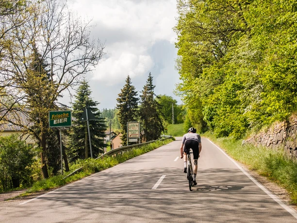 Fahrt durch das Triebischtal bei Garsebach
