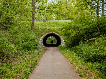 Unterwegs auf der ehem. Kleinbahnstrecke bei Löthain