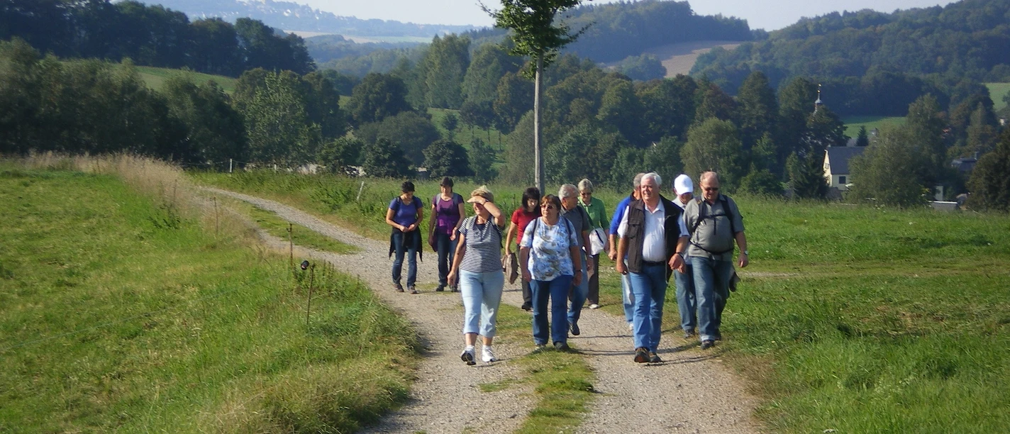 Blick auf Borstendorf vom Höhenweg