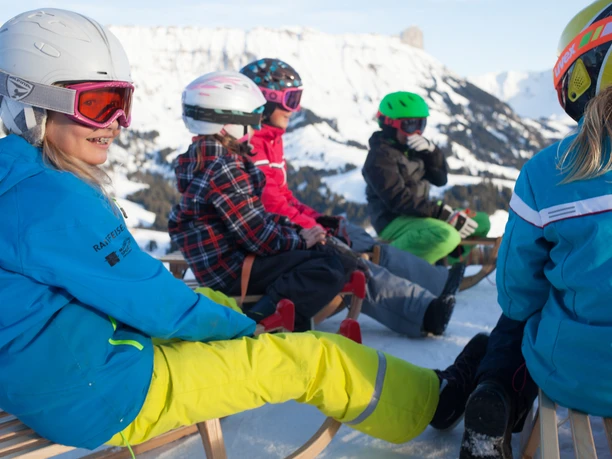 Schlittelspass bei wunderbarem Wetter