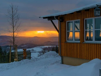 Die Wachbergbaude im Winterkleid