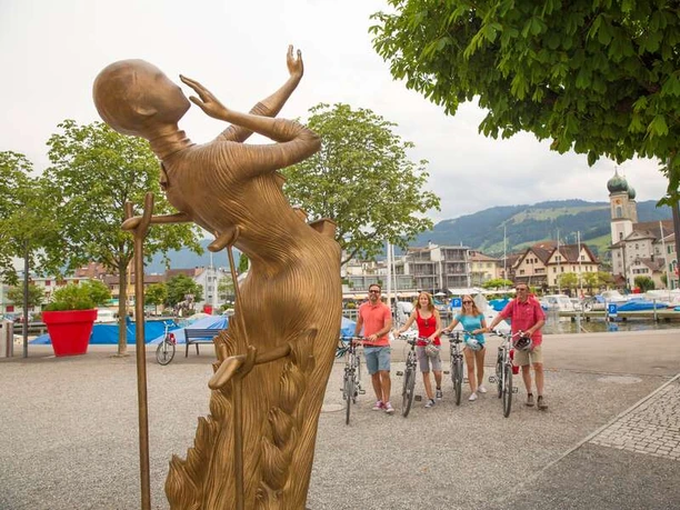 Unterwegs auf der Herzroute #99 auf der Etappe Rapperswil - Einsiedeln.