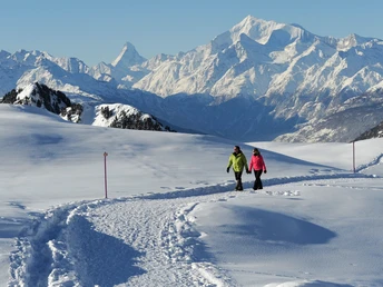 Winterwanderung Moosfluh - Bergrstaurant Chüestall - Riederalp