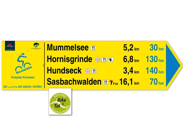 Beschilderung + Touren-Logo