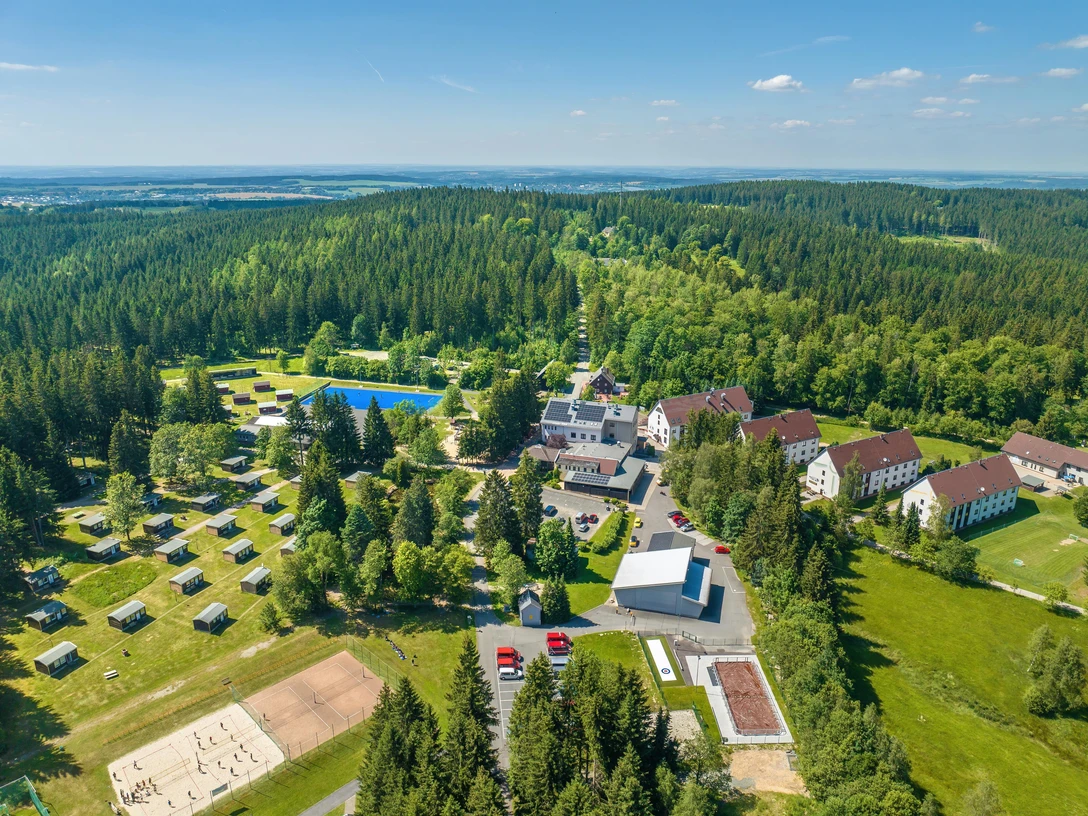 Unser Waldpark von oben