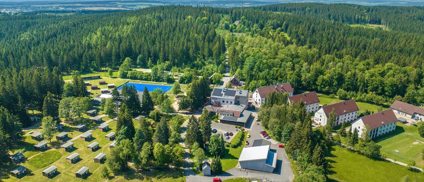 Unser Waldpark von oben