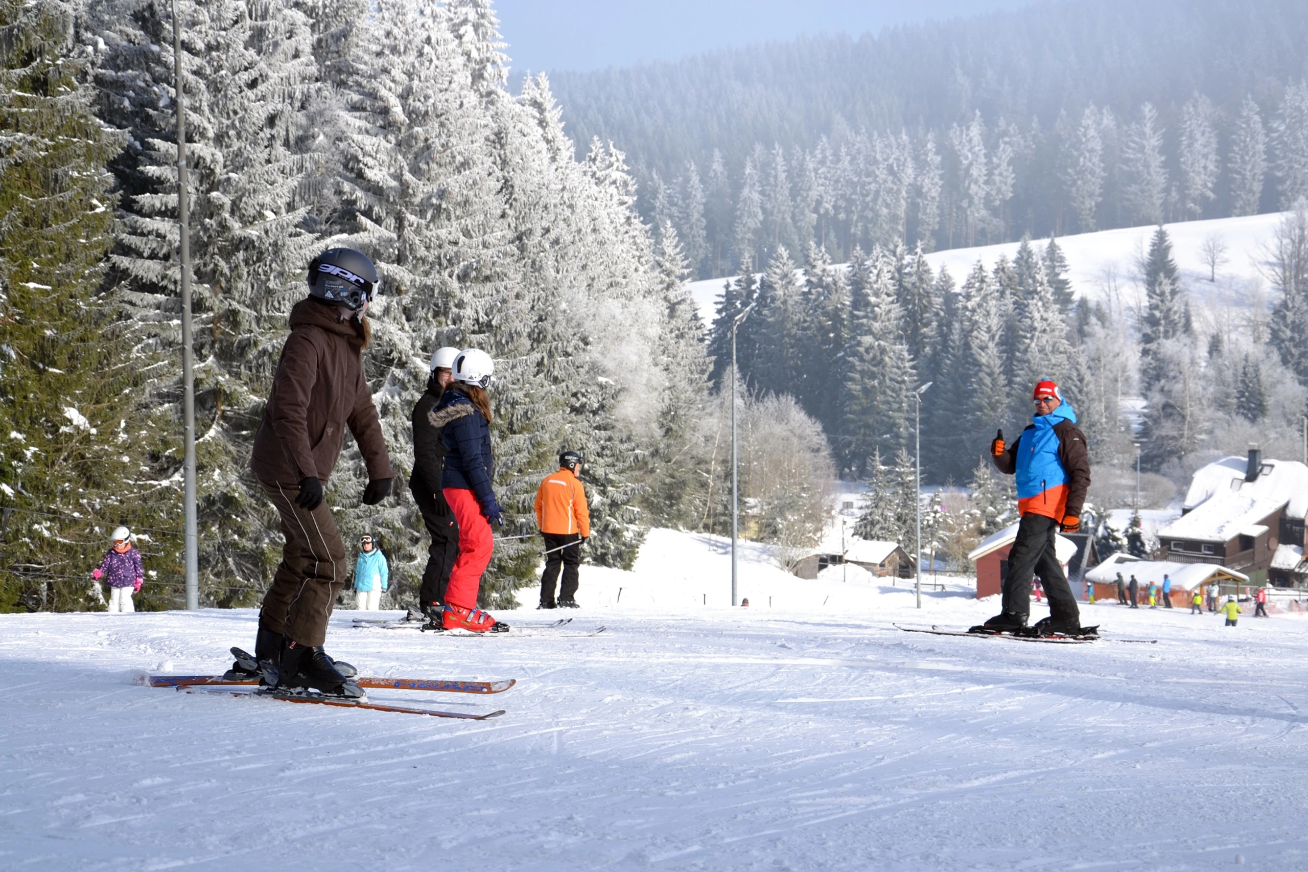 Skischule am Skihang Mühlleithen