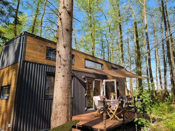 Ein Tiny House des Naturresorts Land of Green A Tiny House at the Land of Green nature resort