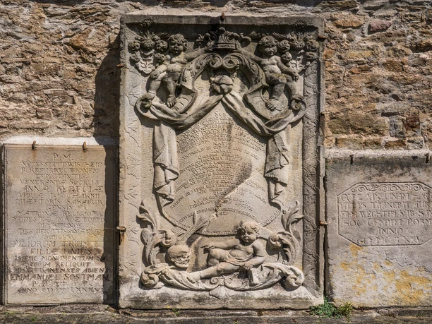 Jakobi-Kirche Grabsteine Südseite Jakobi-Kirche Grabsteine Südseite