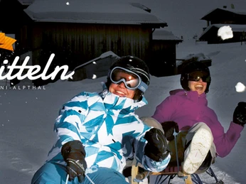 Nachtschlitteln Skilift Brunni