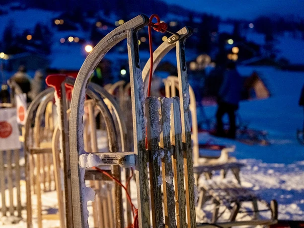 Nachtschlitteln in toller Stimmung