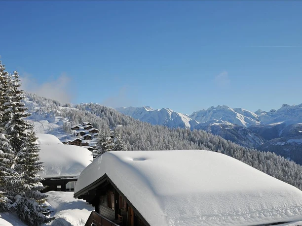 Chalet Bärgfink - Ausblick Balkon