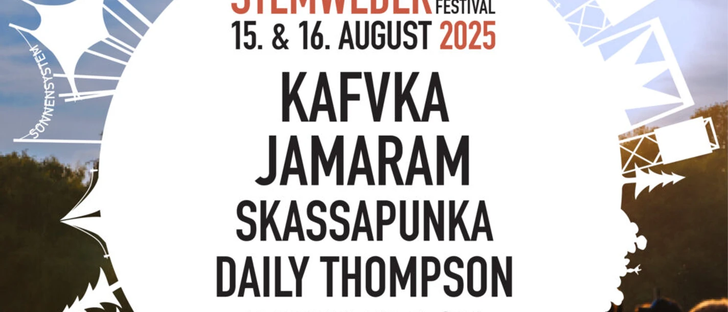 Besucher beim Stemweder Open Air 2025, ein Musikfestival mit diversen Bands und einer lebhaften Atmosphäre.