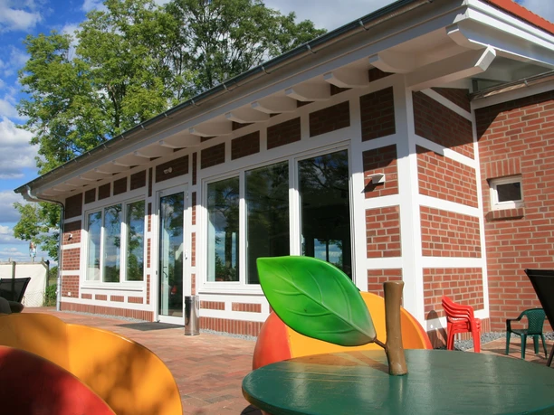 Fachwerk-Anbau auf dem Obsthof Matthies