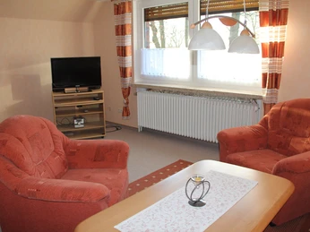 Wohnbereich mit SAT-TV Ferienwohnung Dankers in Stade