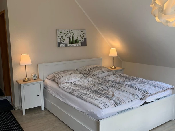 Impression Schlafzimmer Appartement im Haupthaus Obsthof Matthies in Jork-Borstel