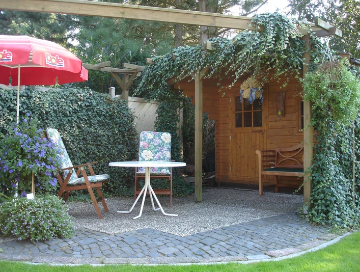 Gartenbereich Ferienwohnungen Stölken
