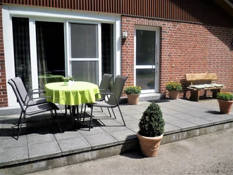 Terrasse Ferienwohnung Hof Brandt
