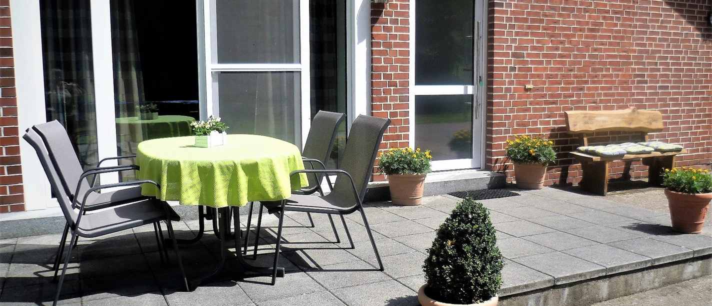 Terrasse Ferienwohnung Hof Brandt