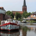 Buxtehuder Hafen mit Blick auf die Altstadt