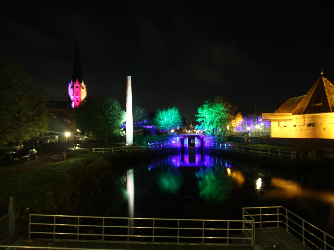 Illuminiertes Buxtehude mit Marschtorzwinger