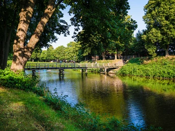 Über dem Stader Burggraben verlaufen mehrere Brücken, um in die Stader Altstadt zu gelangen