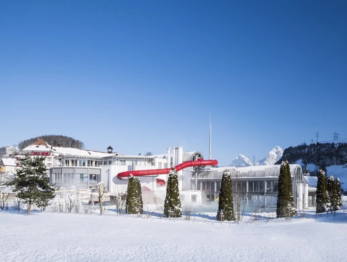 Aussenansicht im Winter - Swiss Holiday Park morschach, swiss-holiday-park, zentralschweiz