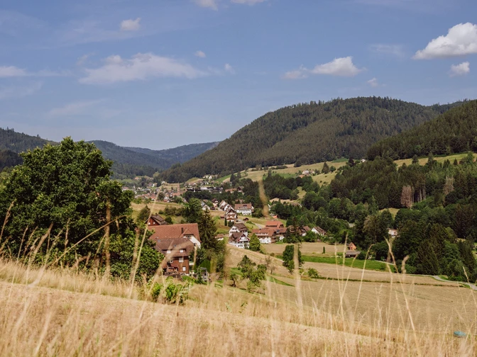 Blick auf Mitteltal von der Winterseite