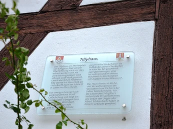 Hinweistafel Bedeutung Tillyhaus Salzgitter-Bad am Rosengarten