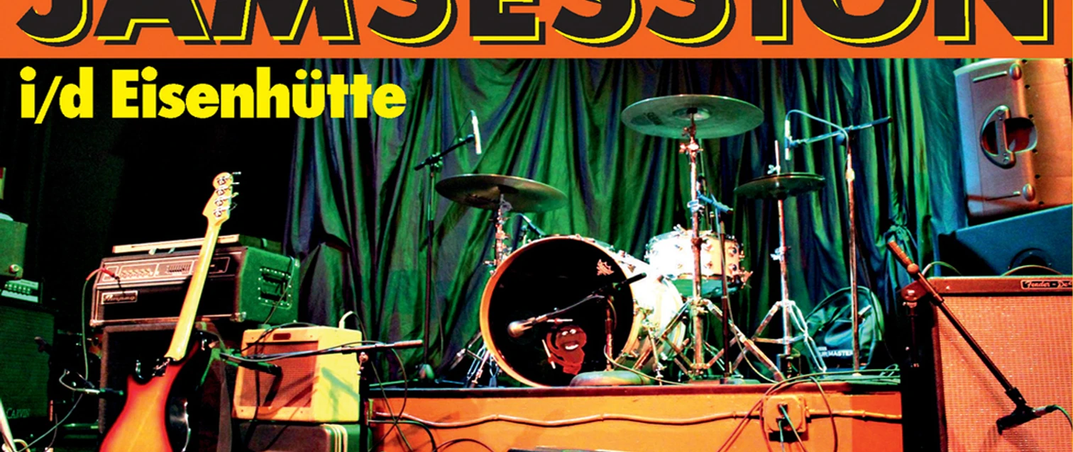 jamsession Es werden der Name der Band und Instrumente dargestellt